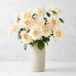 Jeff Leatham Real Touch Faux Blush Dahlia Stems, Set of 12
