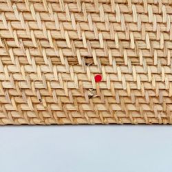 OPEN BOX: Hold Everything Rattan Cubby Pantry Baskets, Large, Walnut