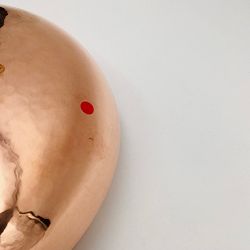 OPEN BOX: Ruffoni Historia Hammered Copper Tea Kettle with Lotus Knob, 3-Qt.