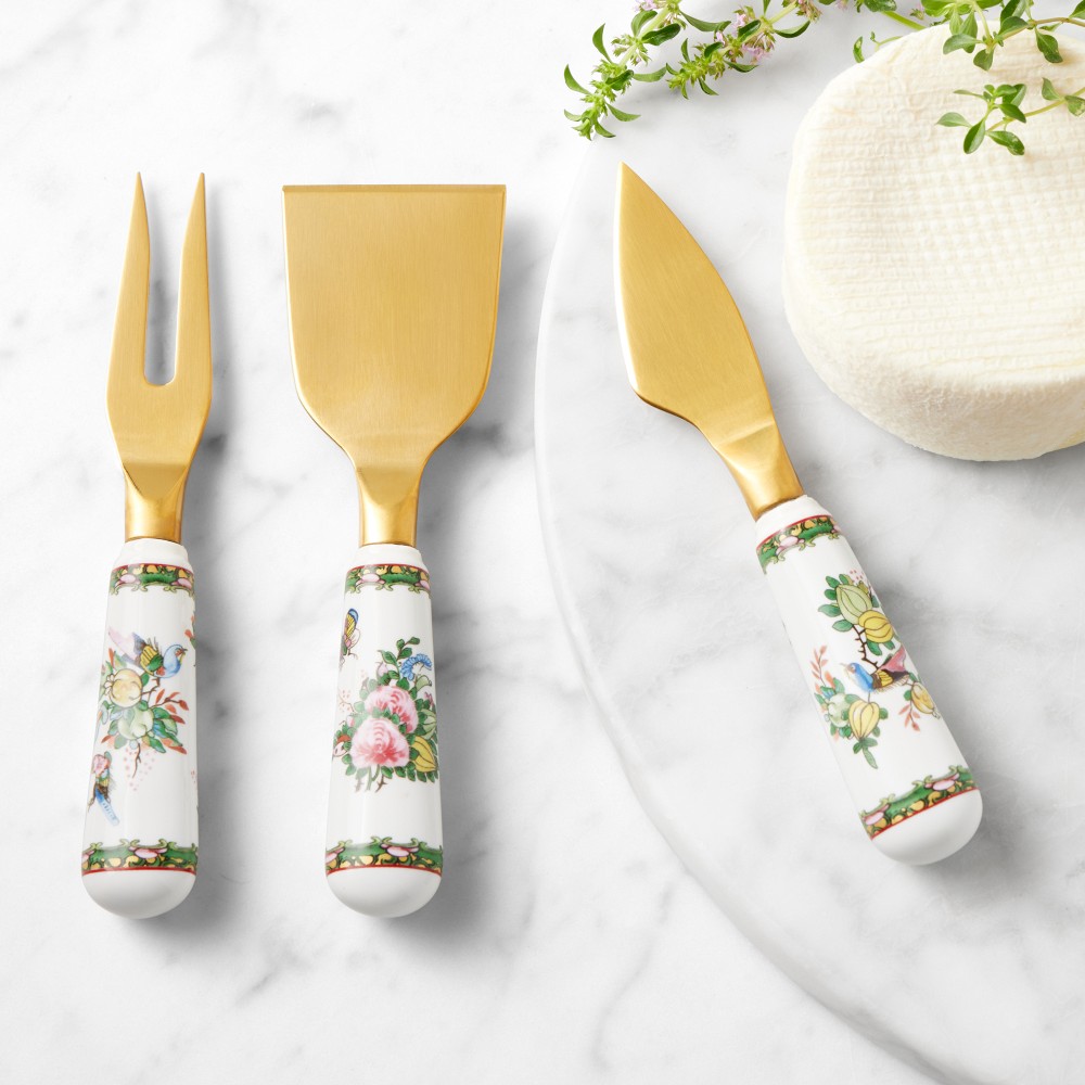 Famille Rose Cheese Knives, Set of 3 - Set of 3