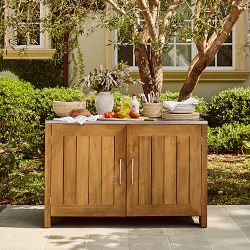 Larnaca Outdoor Teak 2-Door Cabinet | Williams Sonoma