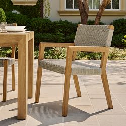 Larnaca Outdoor Natural Teak x All-Weather Weave Dining Armchair