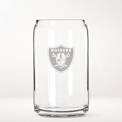 NFL Beer Can Glasses, Set of 4, Las Vegas Raiders