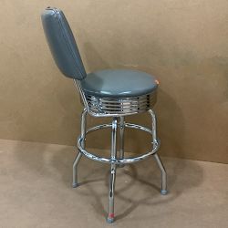 OPEN BOX: Cushion-Back Diner Stool, 24", Dove