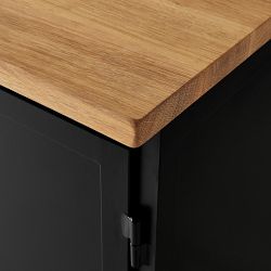 Colt 2- Door Glass Storage Cabinet with Counter (40")