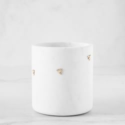 Williams Sonoma Honeycomb Marble Utensil Holder