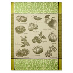 Jacquard Francais Tomato Green Tea Towel