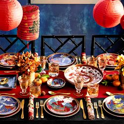 Lunar New Year Napkin Rings, Set of 4, Gold