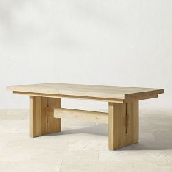 San Clemente Outdoor Natural Teak Rectangular Dining Table (84")