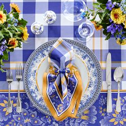 Gingham Floral Napkins, Set of 4