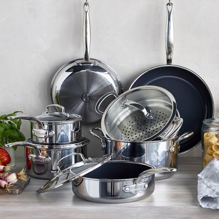 スーパーイオンクリーンプライムプライムボーンラクトプライム GreenPan Premiere Max Stainless-Steel Ceramic Nonstick 11-Piece
