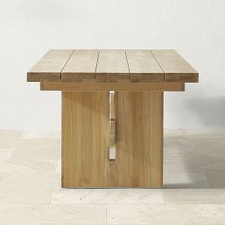 San Clemente Outdoor Natural Teak Rectangular Dining Table (84")