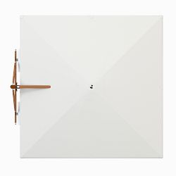 10' Square Performance Cantilever Umbrella, Wood Finish