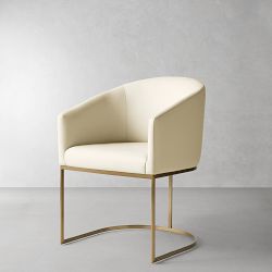Bradley Upholstered Curved Back Dining Armchair