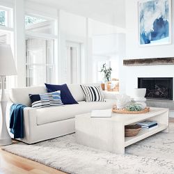 Faux Bone Rectangular Coffee Table (56")