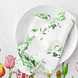 Green Toile Napkins, Set of 4