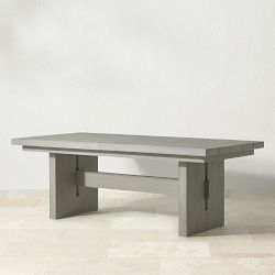 San Clemente Outdoor Grey Teak Rectangular Dining Table (84")