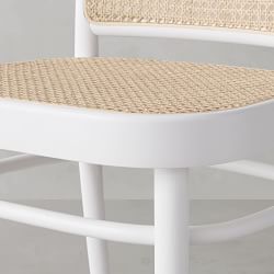 Ton 811 Caned Dining Side Chair, White