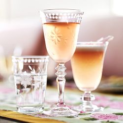 Vintage Etched Tumblers, 9-oz