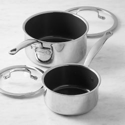 GreenPan™ Premiere Max Stainless-Steel Ceramic Nonstick Saucepan Set, 1 1/2-Qt. &amp; 3-Qt.