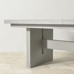 San Clemente Outdoor Grey Teak Rectangular Dining Table (84")