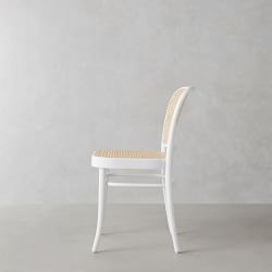 Ton 811 Caned Dining Side Chair, White