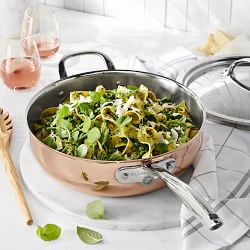 Williams Sonoma Signature Thermo-Clad™ Copper Covered Sauté Pan with Helper Handle
