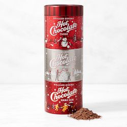 Williams Sonoma Classic, Peppermint, & Double Dark Hot Chocolate Sampler Tin
