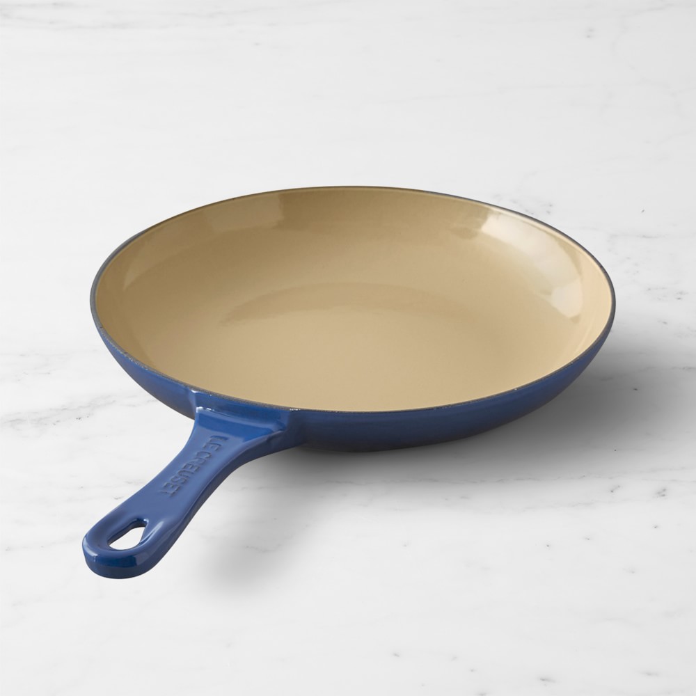 Le Creuset Enameled Cast Iron Shallow Fry Pan, 9 3/4" (Lapis)