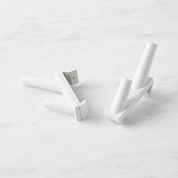 Hold Everything Adjustable Row of Hooks, White, Set of 2 Hooks
