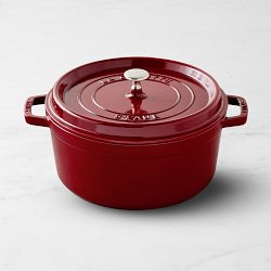 Staub Enameled Cast Iron Round Dutch Oven, 5 1/2-Qt., Cranberry