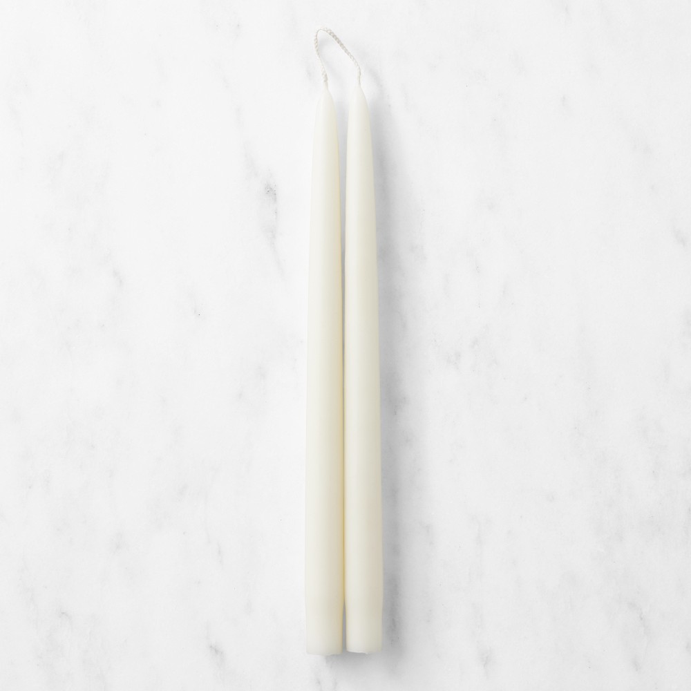 12" Ivory Taper Candles, Set of 2 - Set of 2, 12", Ivory