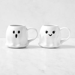 Ghost & Happy Ghost Figural Mug Set
