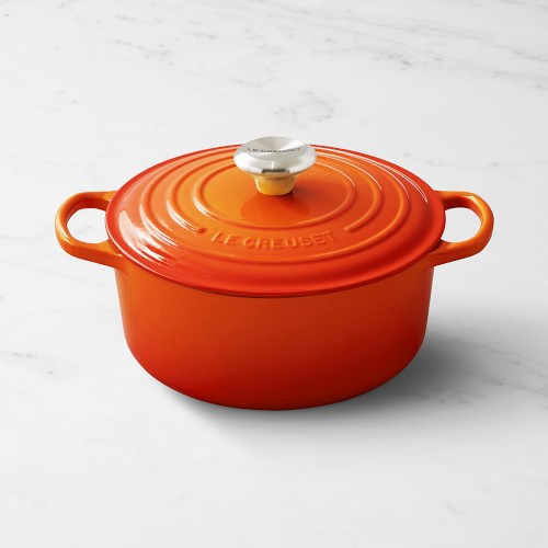 Le Creuset Signature Enameled Cast Iron Round Dutch Oven, 4 1/2-Qt., Flame