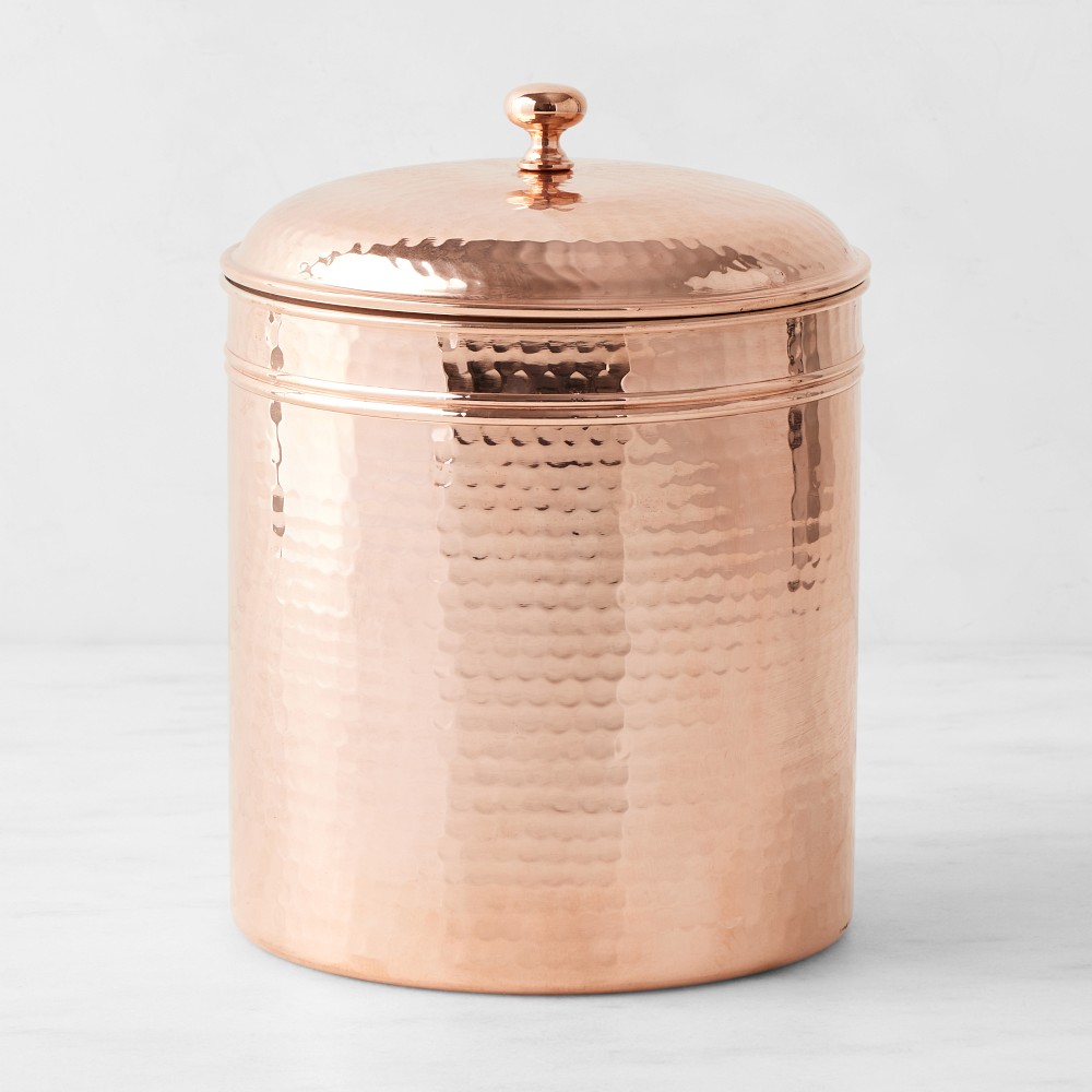 Williams Sonoma Hammered Copper Canisters - Medium