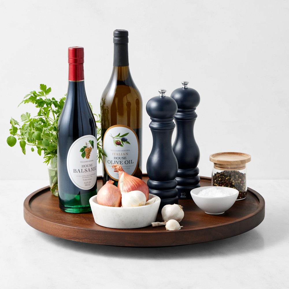 Hold Everything Lazy Susan - Large, Walnut Finish, 18"