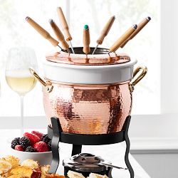 Ruffoni Historia Hammered Copper Fondue Pot | Williams Sonoma