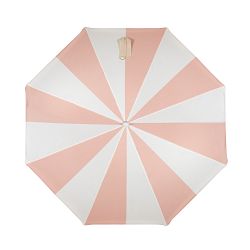 6.5' Round Beach State Summerland Portable Umbrella, Pink Salt Stripe
