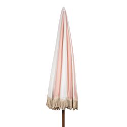 6.5' Round Beach State Summerland Portable Umbrella, Pink Salt Stripe