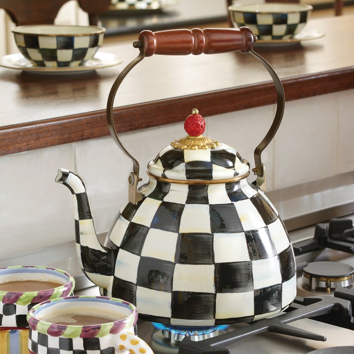 MacKenzie-Childs Courtly Check Tea Kettle | Williams Sonoma