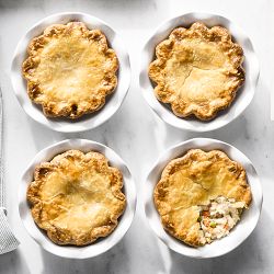 Mini Chicken Pot Pies, Serves 4