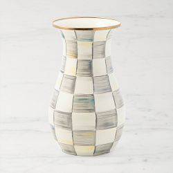 MacKenzie-Childs Sterling Check Tall Vase