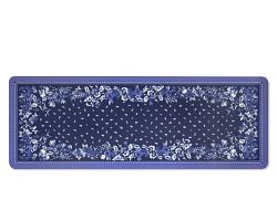 Provence Cushioned Kitchen Mat, Indigo, 66" x 22"