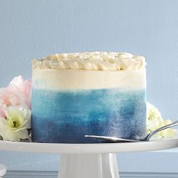 Bridgerton x Williams Sonoma Three-Layer Ombre Vanilla Blueberry Cake, Serves 20