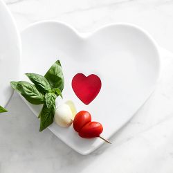 Heart Figural Appetizer Plates
