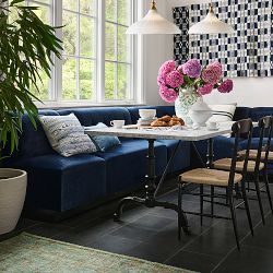Garbo Upholstered Customizable Banquette &ndash; Grid Tufting
