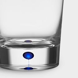 Orrefors Intermezzo Blue Double Old Fashioned Glasses, Set of 4