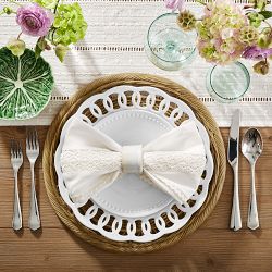 Crotchet Inset Napkins, Set of 4