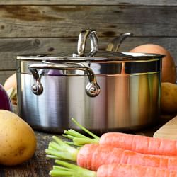 Hestan ProBond Forged Professional Clad Stainless-Steel Covered Saucepan