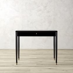 OPEN BOX: Lacourte Small Desk, 38, Wood, Black, Antique Brass